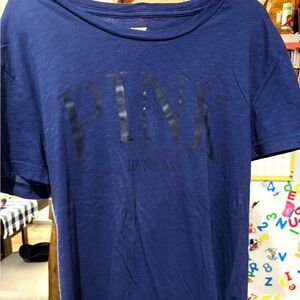 PINK Victoria's Secret Blue Short Sleeve Tee